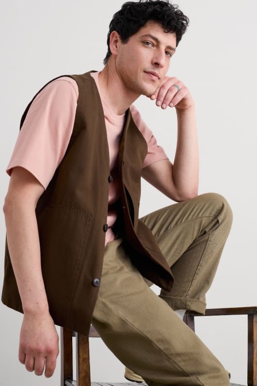 les hommes du coton bio metern gilet