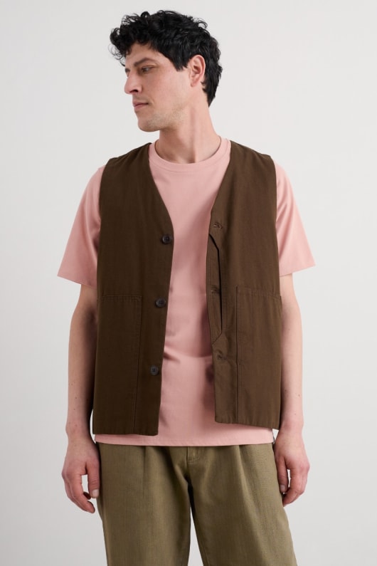 les hommes du coton bio metern gilet