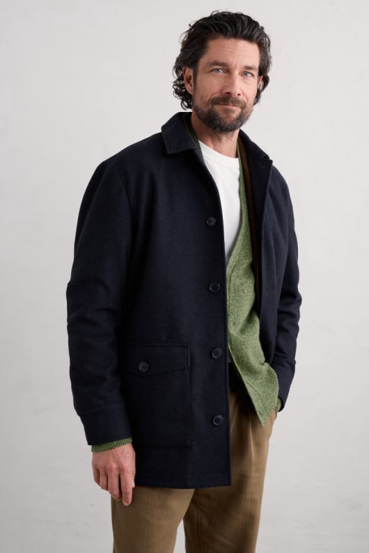 des hommes rowlocks mélange de la laine manteau