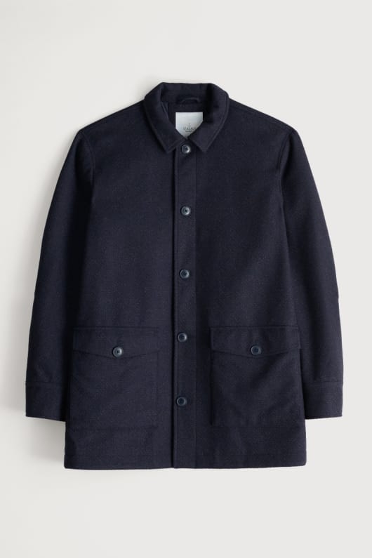 des hommes rowlocks mélange de la laine manteau