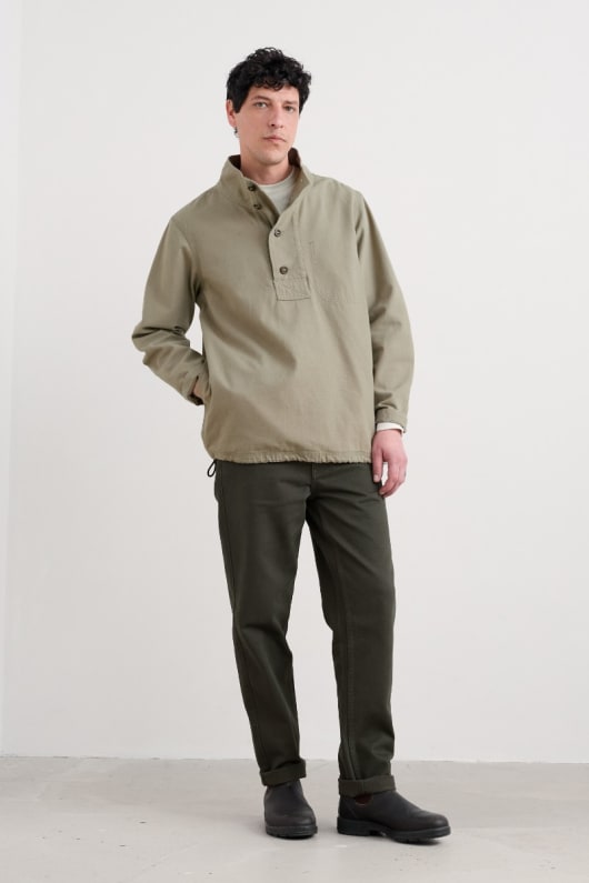 les hommes de pierre dargile bio coton pull blouse