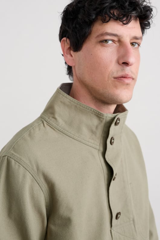 les hommes de pierre dargile bio coton pull blouse