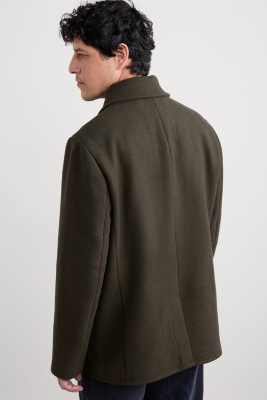 les hommes du canal de mélange de laine manteau