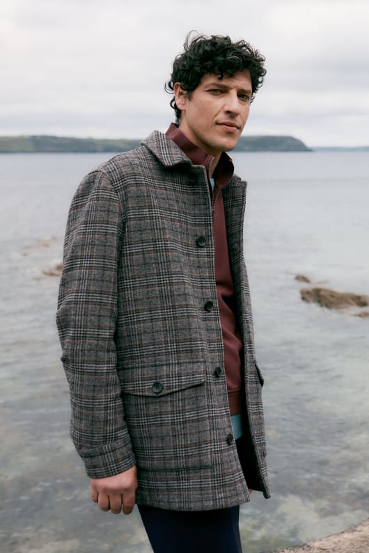 des hommes rowlocks vérifier manteau