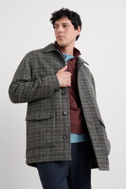 des hommes rowlocks vérifier manteau