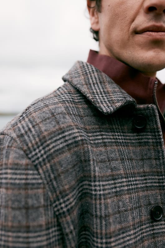 des hommes rowlocks vérifier manteau