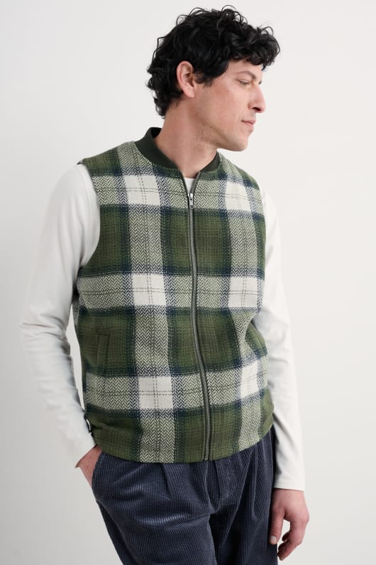 des hommes caulker zip gilet