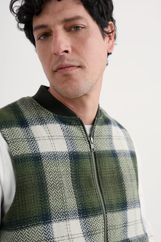 des hommes caulker zip gilet