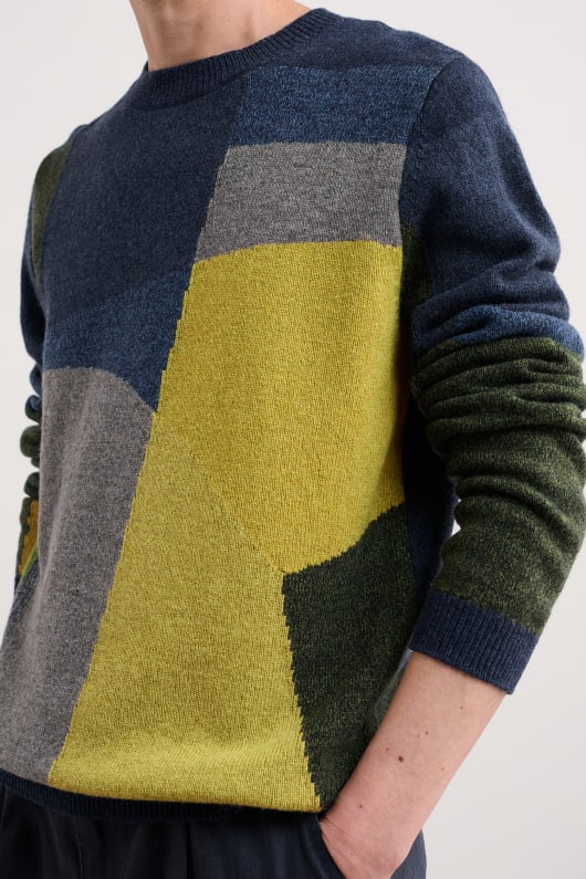 les hommes du bcei gloose crew neck jumper