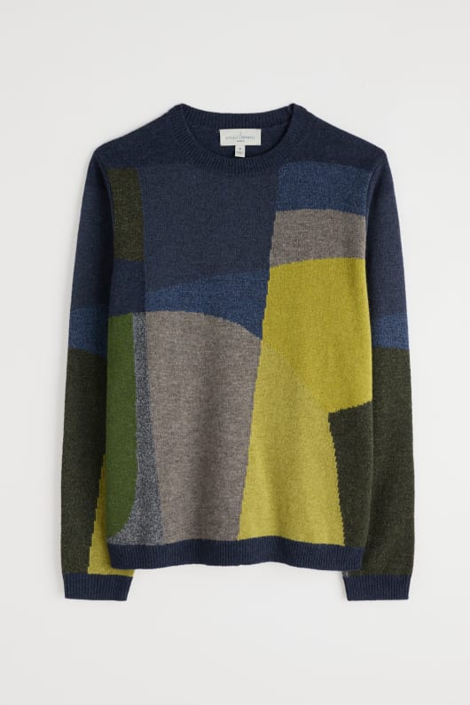 les hommes du bcei gloose crew neck jumper
