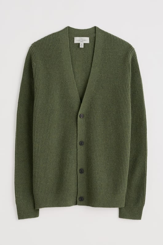les hommes de scott quai waffle knit cardigan