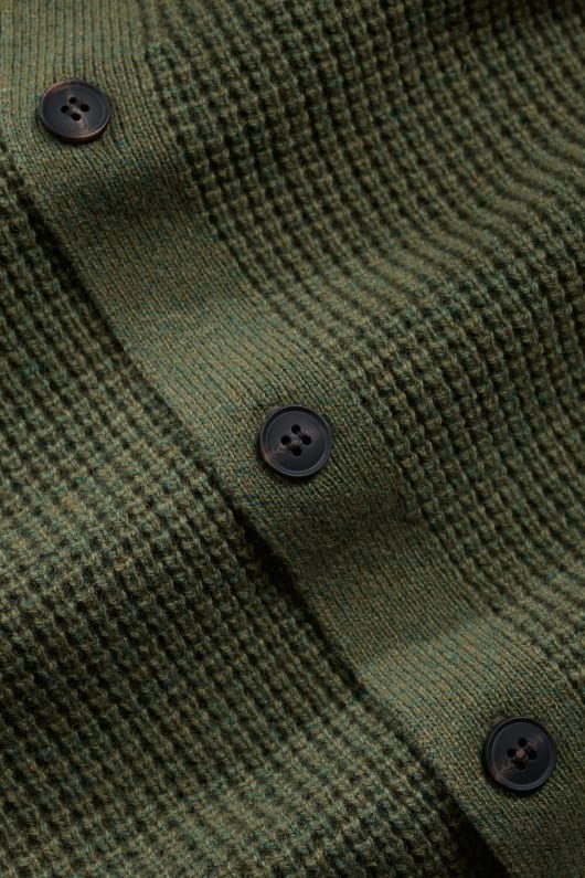 les hommes de scott quai waffle knit cardigan