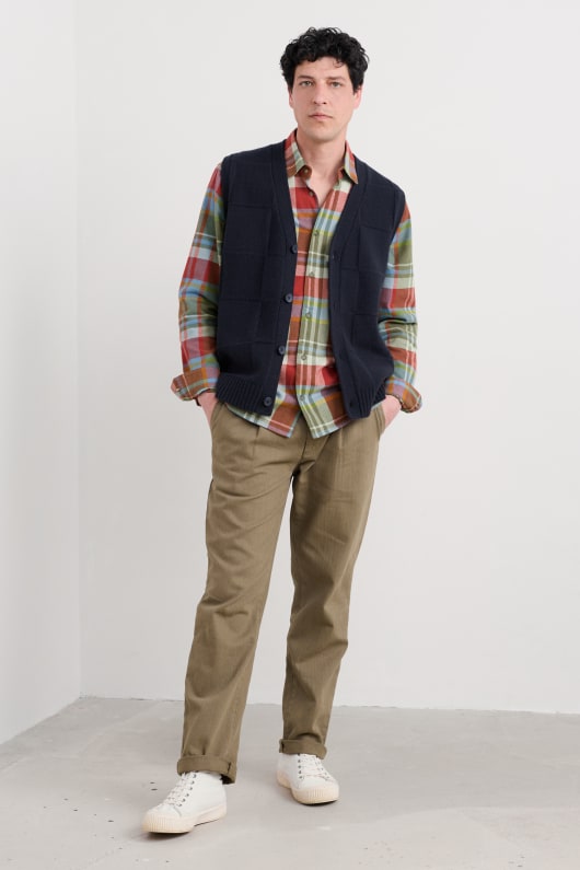 des hommes gwelva gilet col v