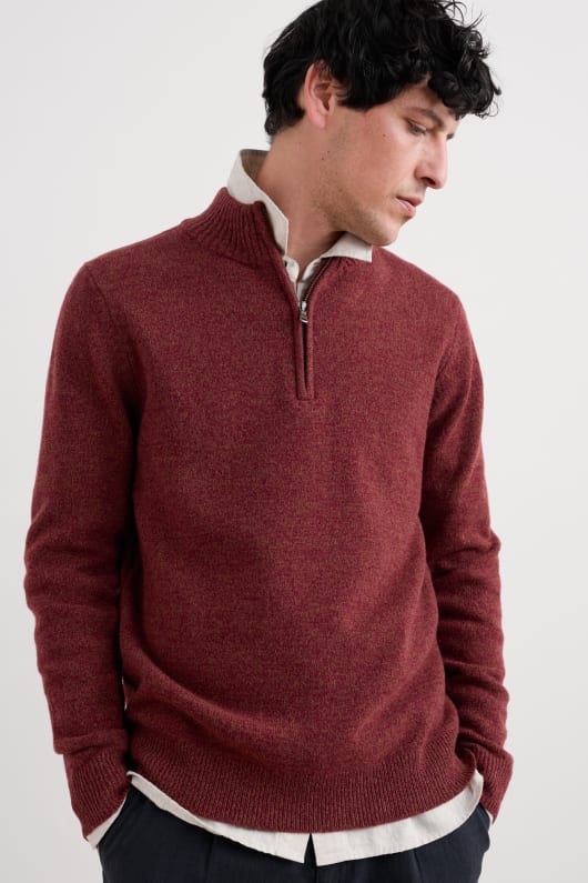 des hommes reefpoint half zip jumper
