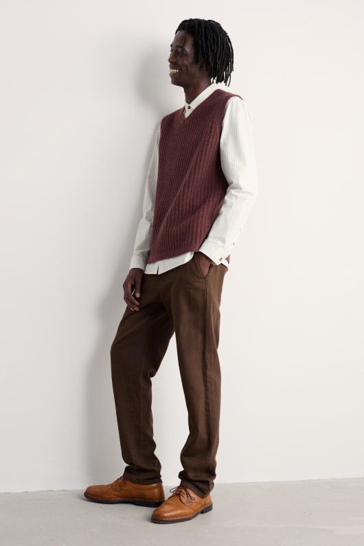 des hommes lowdy câble tricot gilet col v