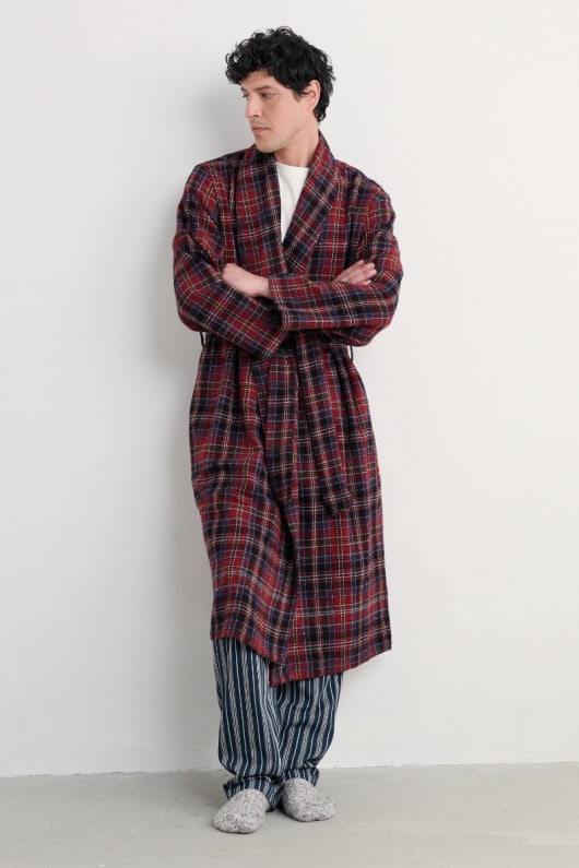 les hommes du matelot vérifié flanelle robe