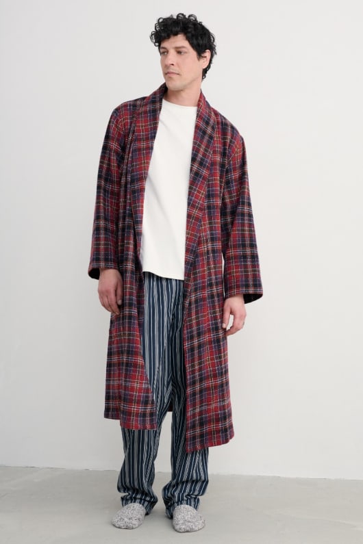 les hommes du matelot vérifié flanelle robe