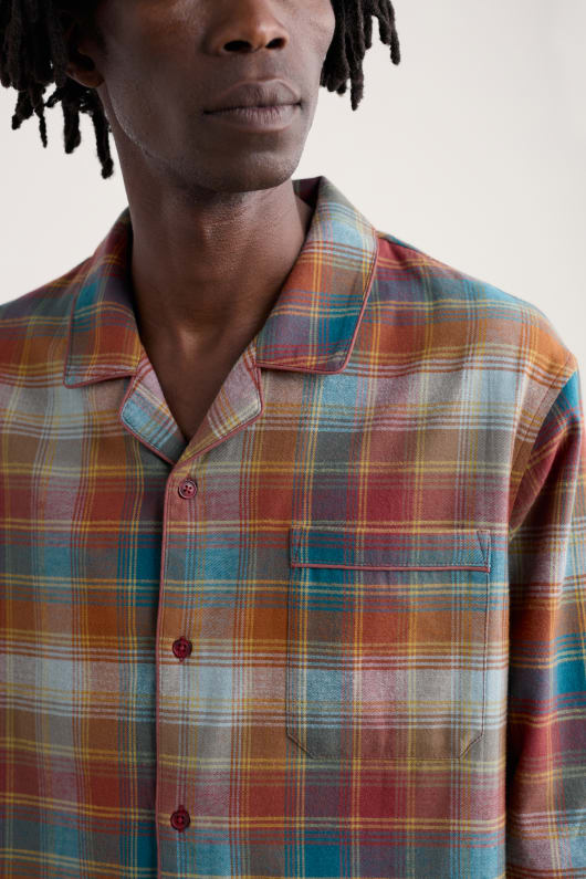 des hommes netter vérifié ensemble de pyjama en flanelle