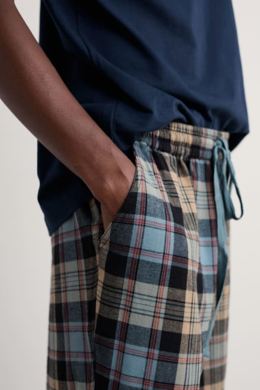 des hommes connerton pantalon de pyjama en gots certifié coton bio flanelle