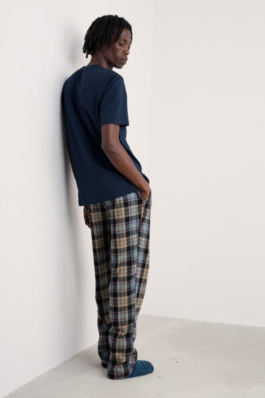 des hommes connerton pantalon de pyjama en gots certifié coton bio flanelle