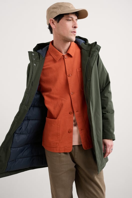 des hommes jibes rembourré manteau imperméable à leau