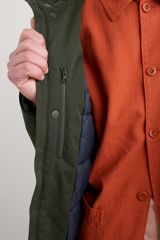 des hommes jibes rembourré manteau imperméable à leau