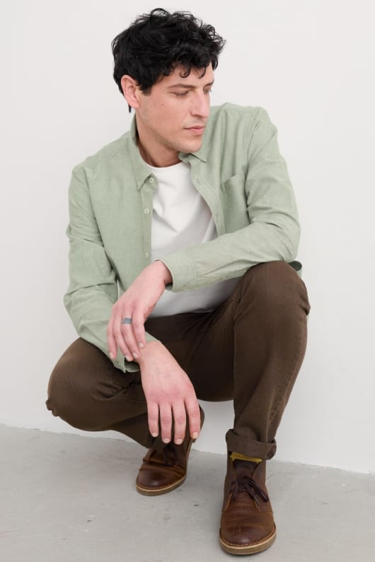 les hommes de jenken chemise oxford en coton bio
