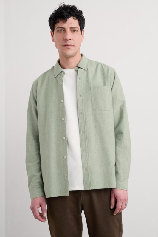 les hommes de jenken chemise oxford en coton bio