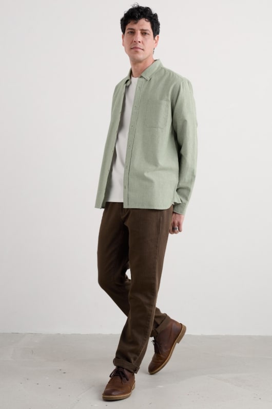les hommes de jenken chemise oxford en coton bio