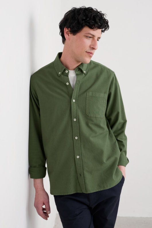 les hommes de jenken teinte chemise oxford
