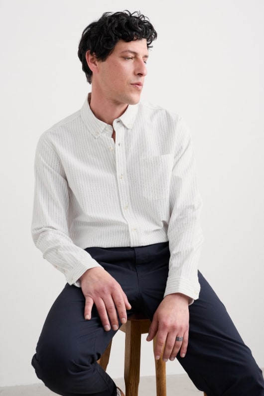 les hommes de jenken chemise oxford rayée