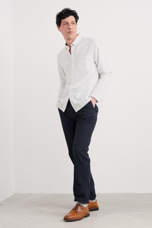 les hommes de jenken chemise oxford rayée