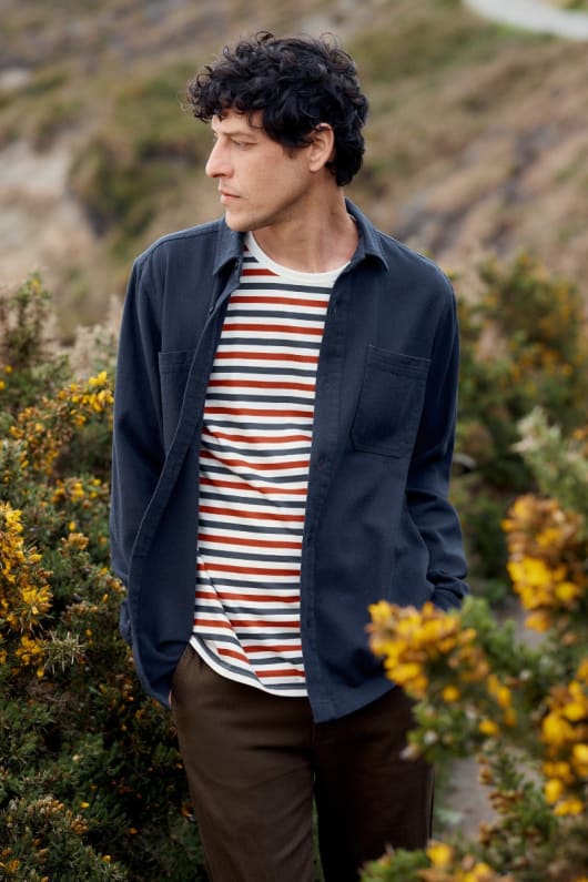 les hommes gréement du coton bio overshirt