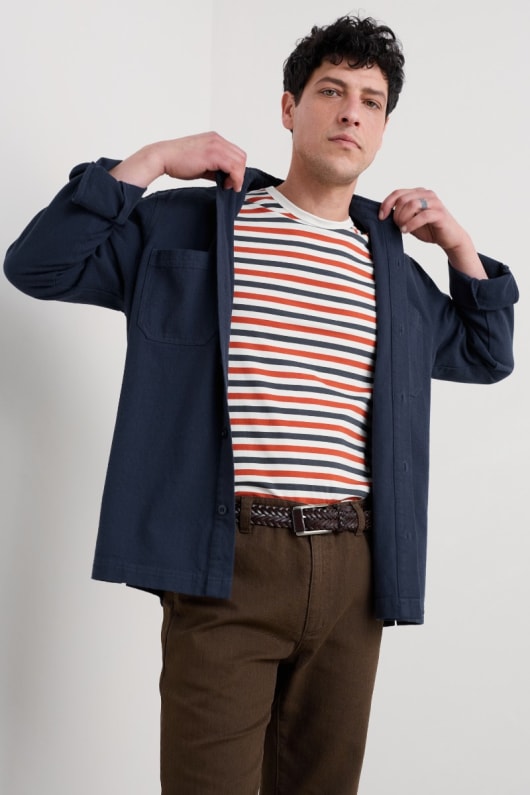 les hommes gréement du coton bio overshirt