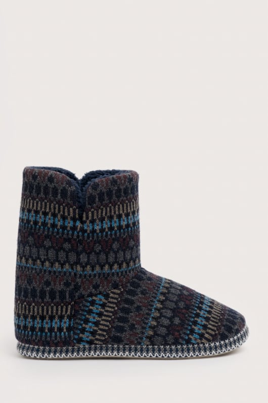 northaway hommes fair isle doublée de molleton slipper bottes