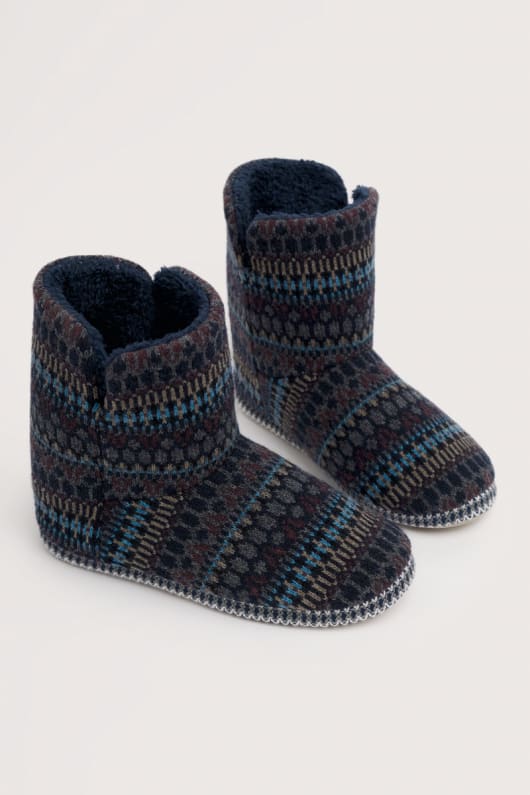 northaway hommes fair isle doublée de molleton slipper bottes