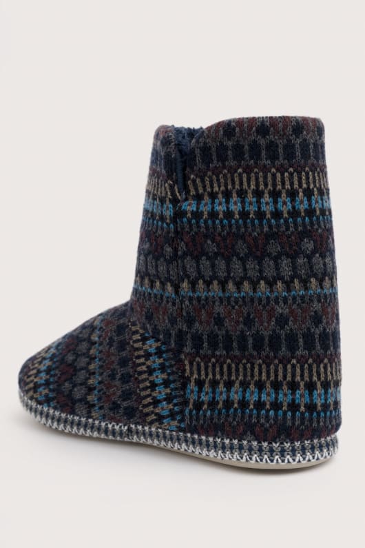 northaway hommes fair isle doublée de molleton slipper bottes