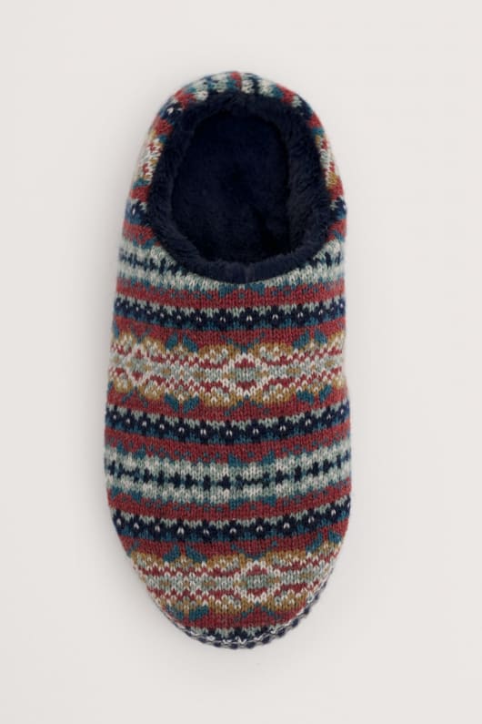 la nuit de la forêt des hommes fair isle en tricot pantoufle