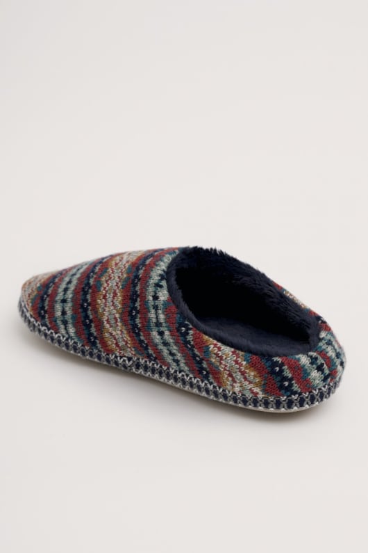 la nuit de la forêt des hommes fair isle en tricot pantoufle