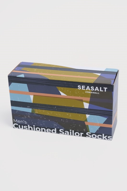 boîte-cadeau de 3 pour hommes semelle crew chaussettes en coton organique