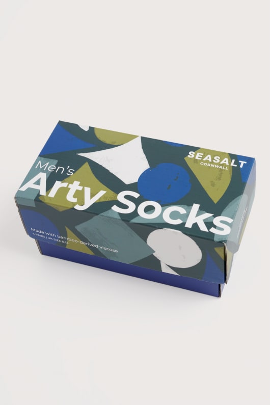 boîte-cadeau de 4 hommes géométrique arty chaussettes