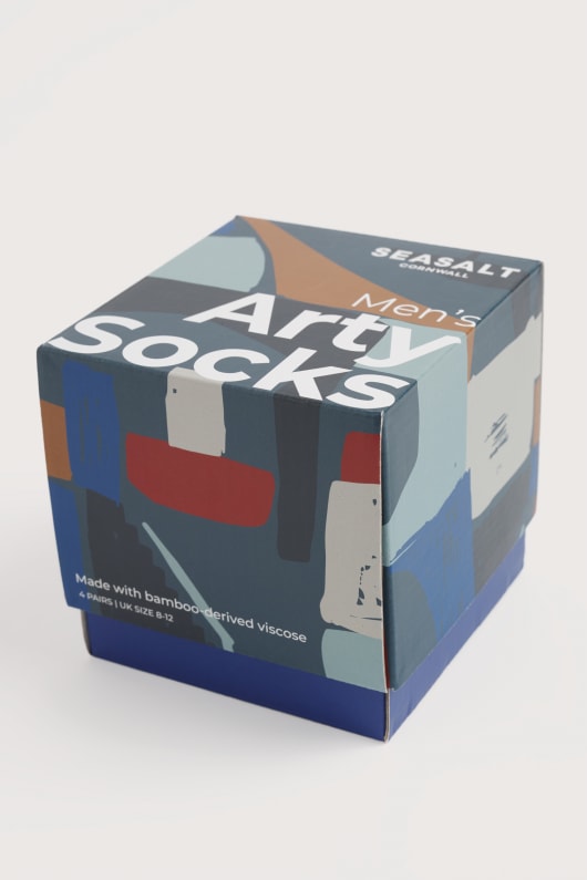 boîte-cadeau de 4 hommes du bateau marin chaussettes