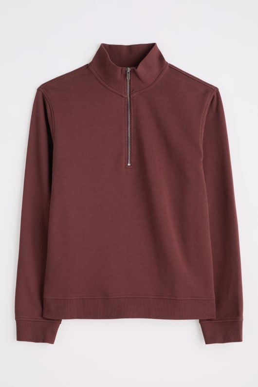 les hommes du bois de la mousse trimestre zip sweatshirt
