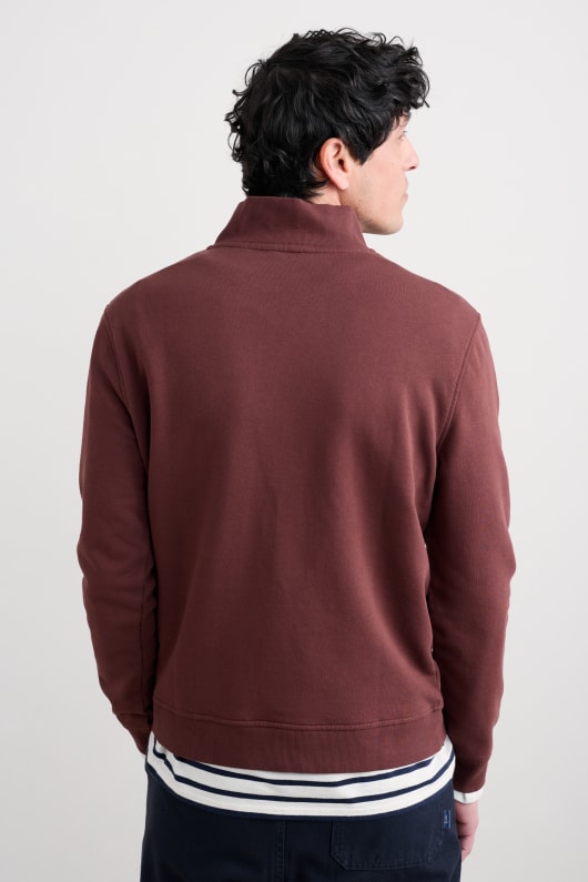 les hommes du bois de la mousse trimestre zip sweatshirt