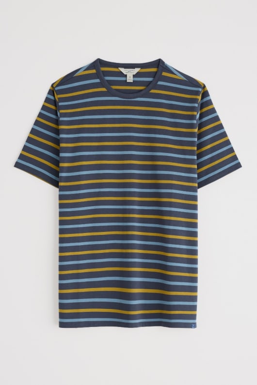 hommes sept mers marin tee gots-coton biologique certifié
