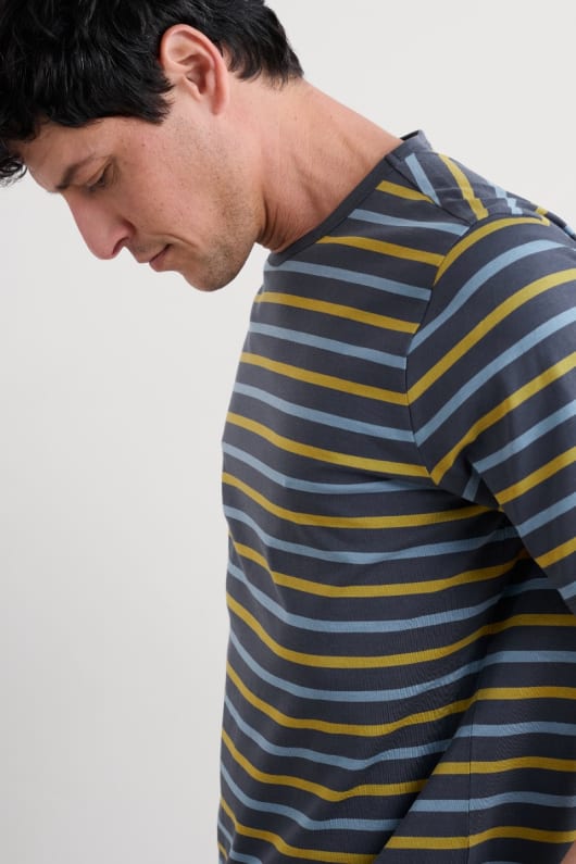 hommes sept mers marin tee gots-coton biologique certifié