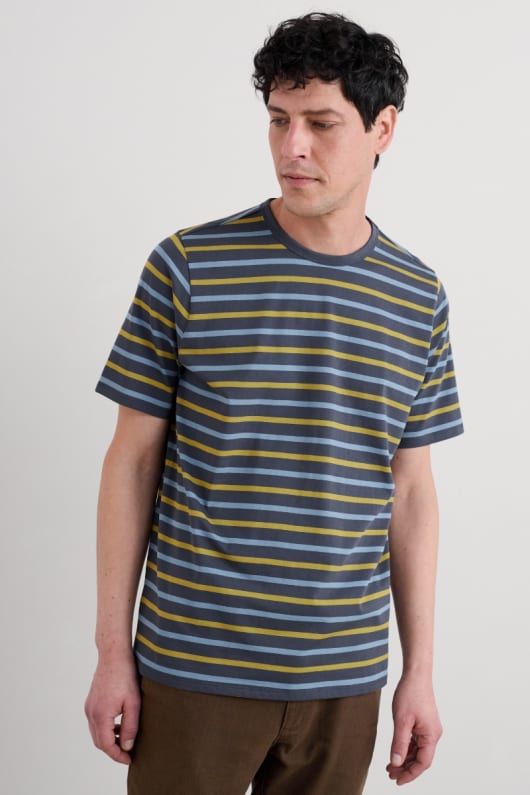 hommes sept mers marin tee gots-coton biologique certifié