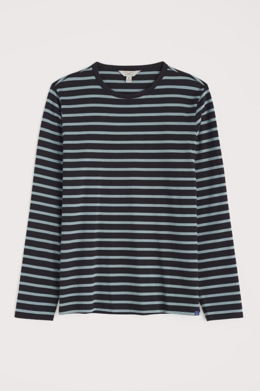 les hommes du cou de lÉquipage marin shirt en gots-coton biologique certifié