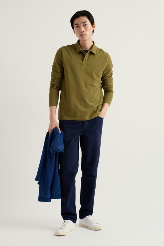 des hommes balefire long sleeve polo