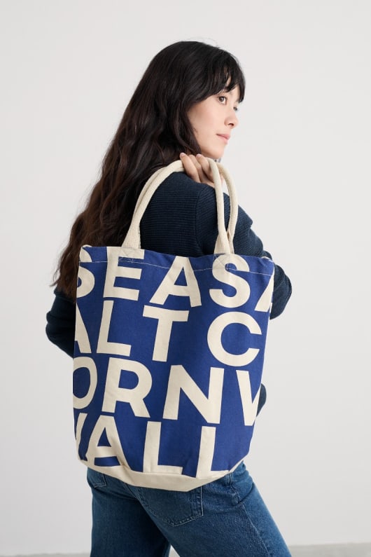 toile lettres logo sac fourre-tout